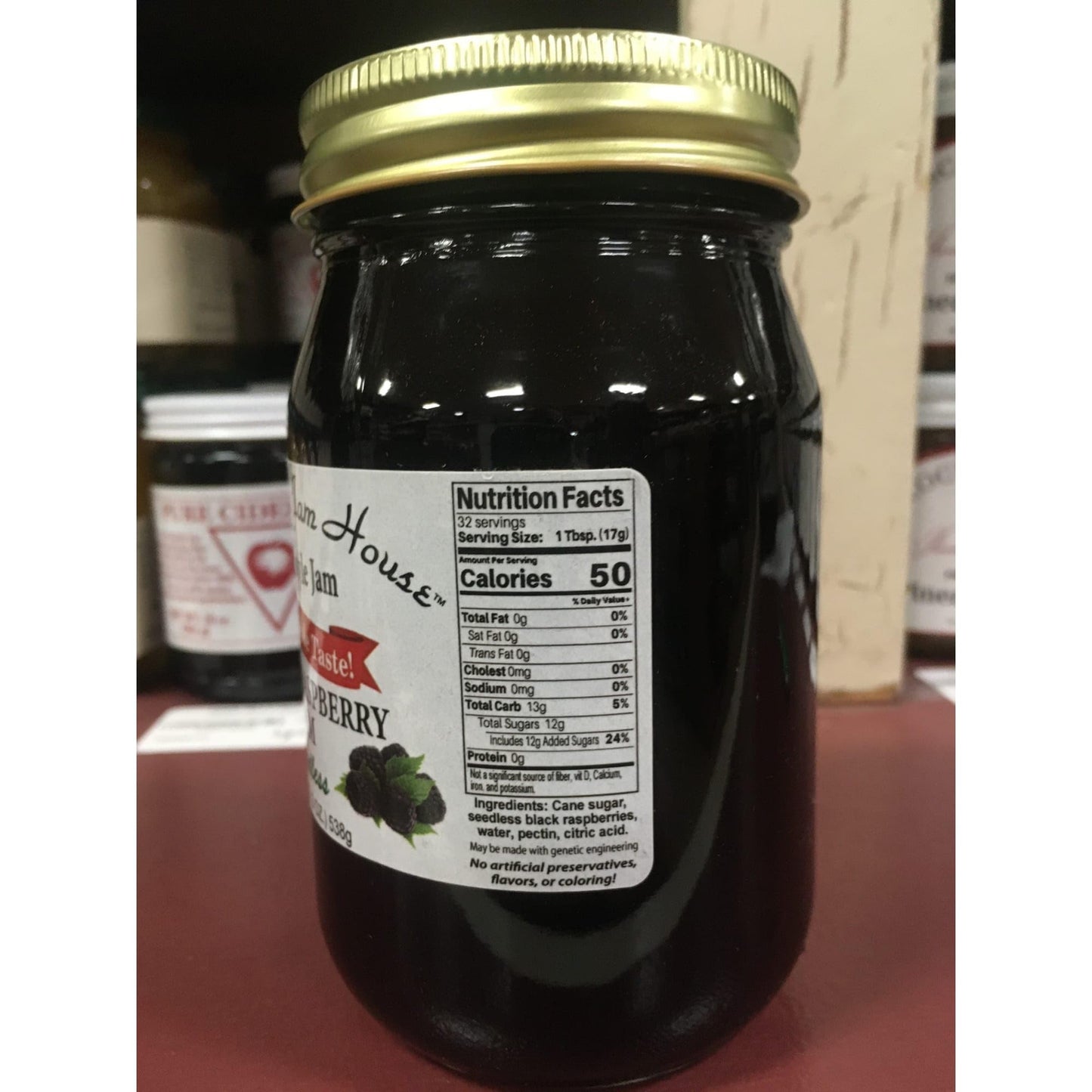 Grandma'S Seedless Black Raspberry Jam - 16Oz Jar