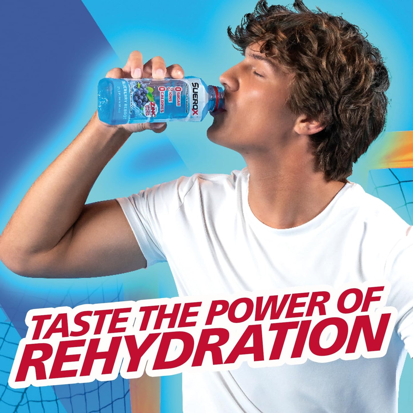 SueroX Zero Sugar Electrolyte Drink, Hydration & Recovery, 21.3 Fl Oz, G  Boost, Pack of 12