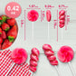 ZOFIA SWEET 32 Pack Strawberry Pink Twisty & Swirl Lollipops - Individually Wrapped, No Artificial Dyes, Baby Shower & Valentines Day Favors