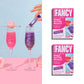 Fancy Sprinkles Edible Glitter Packets, 2 Pack, Tourmaline Pink & Amethyst Purple for Drinks & Cocktails