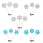 YCTHUNFISH 30 Pack Cupcake Toppers - Glitter Snowflake Picks - Light Blue - Perfect for Christmas, Baby Shower, Kids Birthday Party