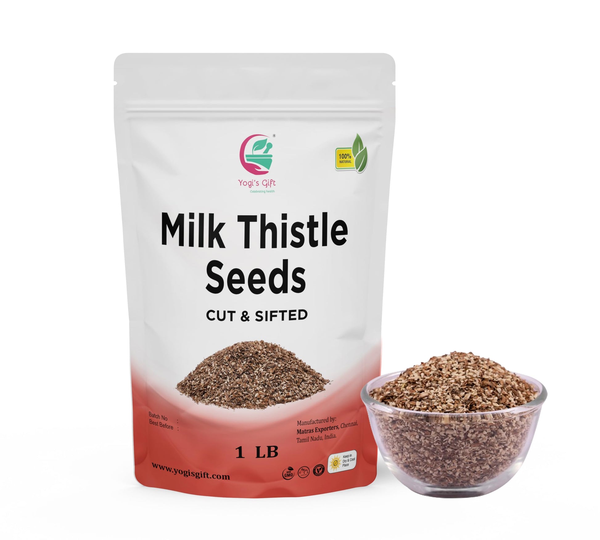 Milk Thistle Tea (Seeds) 1 Lb | Promotes Liver Health | Loose Bulk Bag | By Yogi'S Gift