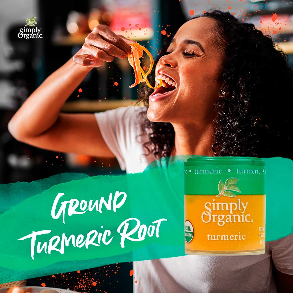 Simply Organic Ground Turmeric Root, Certified Organic | 0.53 Oz | Pack Of 6