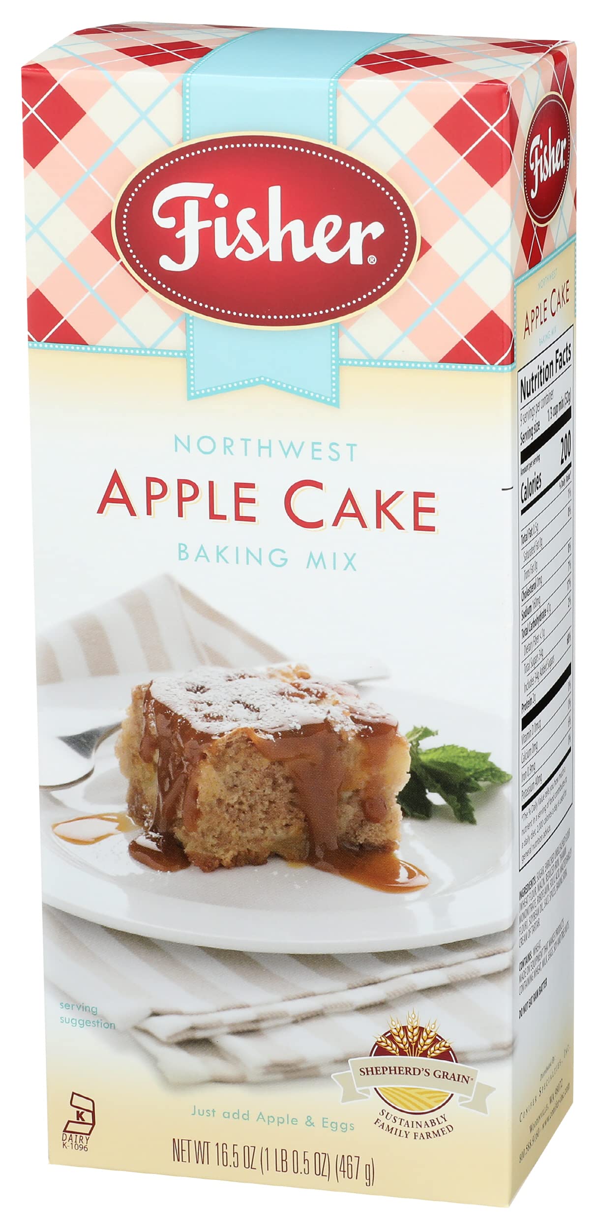 Fisher Northwest Apple Cake Mix, 16.5 Oz (Pack Of 3)