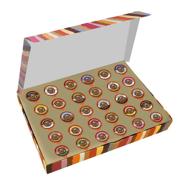 Crazy Cups Deluxe Holiday Flavored Coffee Gift Box, Assorted Flavored Coffee for Keurig K-Cups Machines, Medium Roast Coffee in 