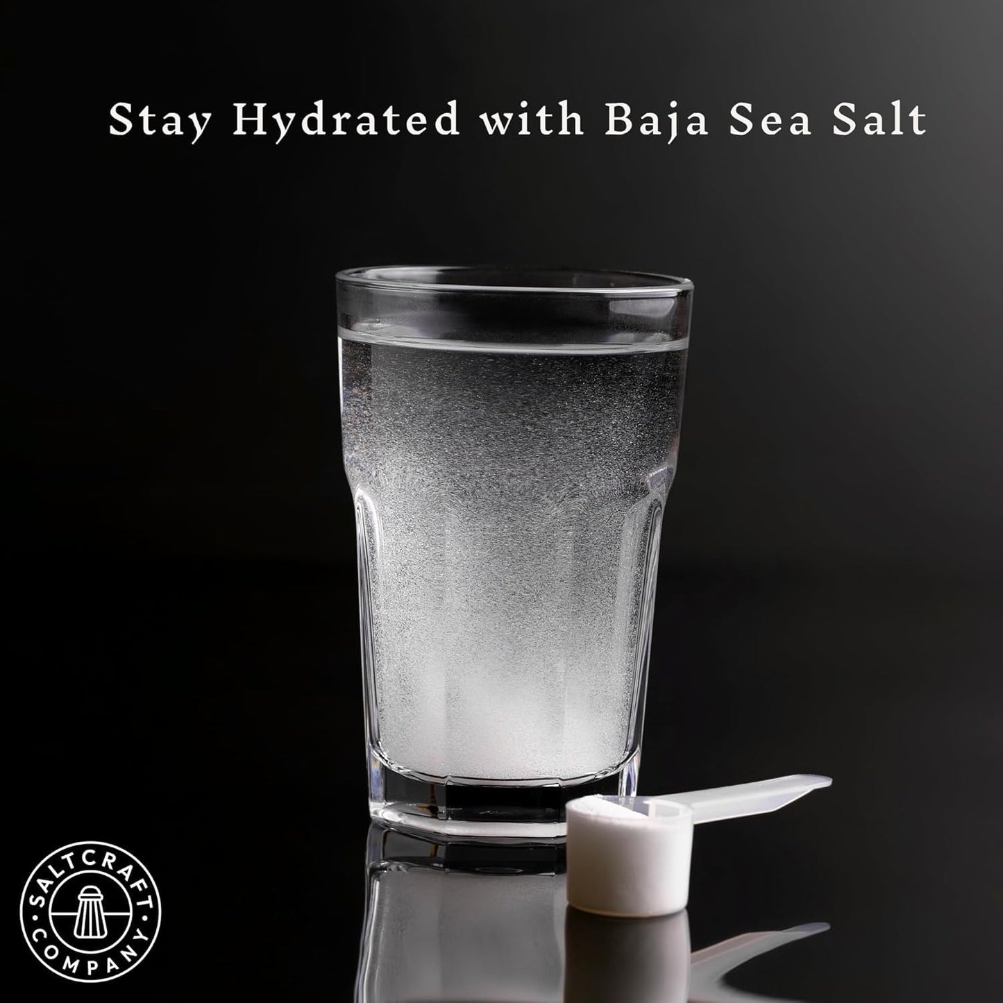 Saltcraft Company - Baja Sea Salt, Natural Grain Crystals, Low Sodium 30%, Kosher Certified & Mineral Salt, No Additives - 16 Ou