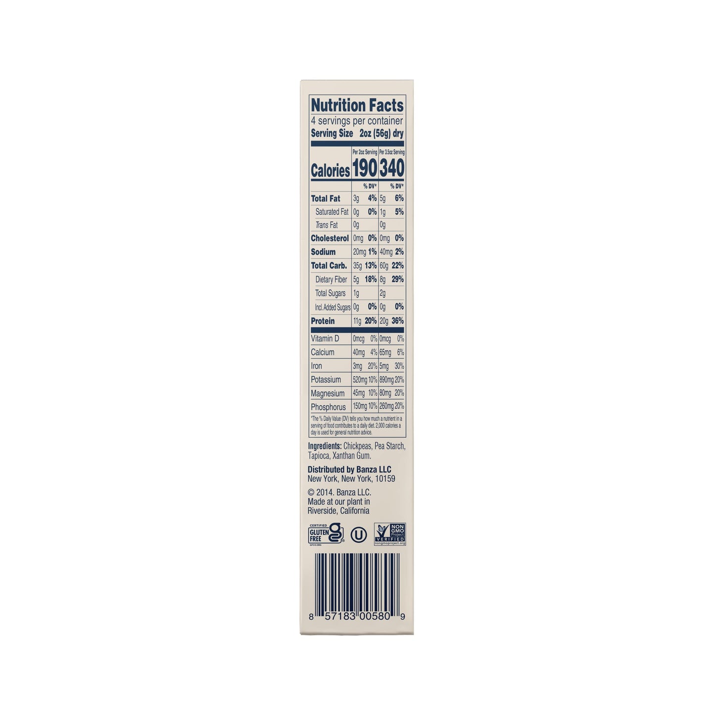 Banza Chickpea Pasta, Gemelli - Gluten Free Healthy Pasta, High Protein, Lower Carb And Non-Gmo - (Pack Of 6)