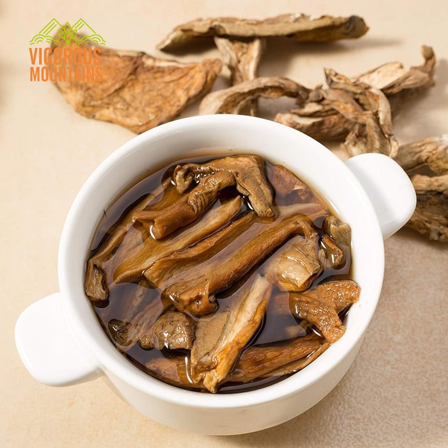 VIGOROUS MOUNTAINS Dried Porcini Mushrooms, 3.35 oz, Premium Quality, Ideal for Cooking and Gourmet Dishes