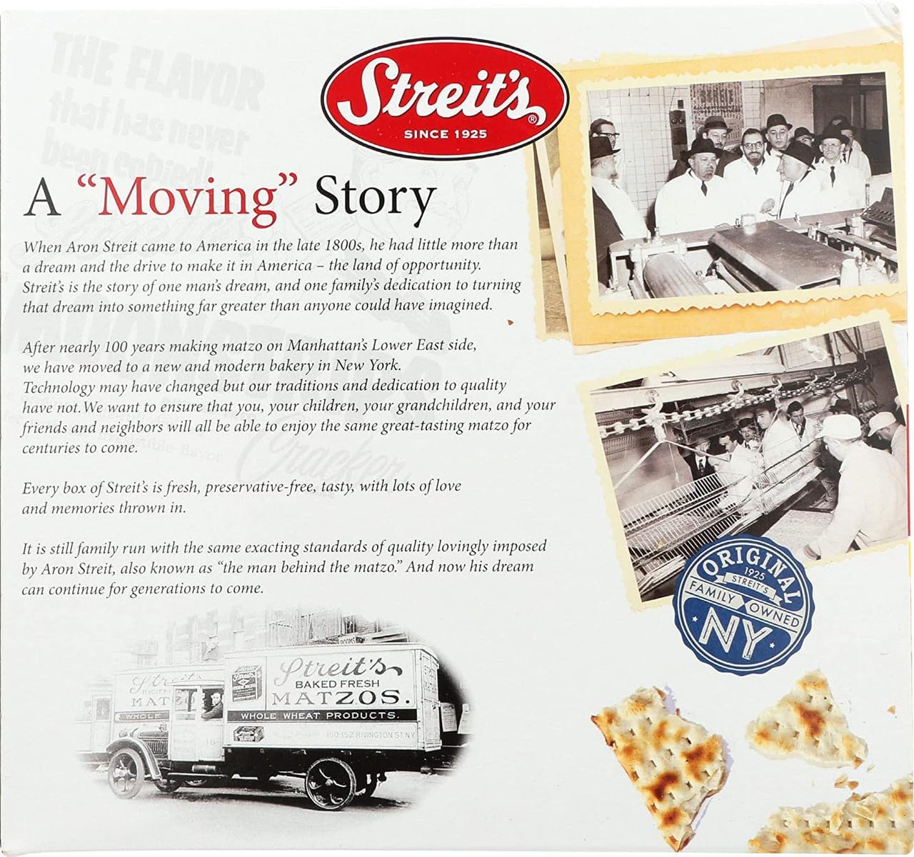 Streits Lightly Salted Matzo - Americas #1 Matzah, Thin & Crispy, Non-GMO, Low Fat, Vegan, Nut Free, Family Owned, Kosher Cert