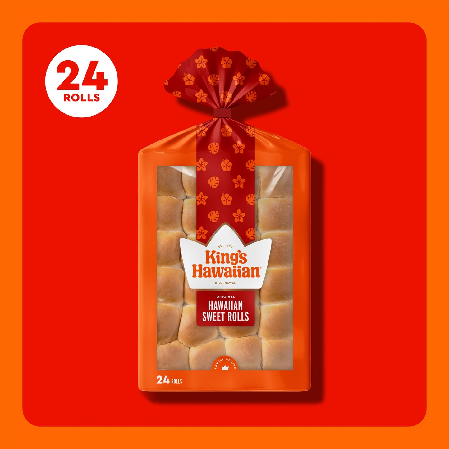 Kings Hawaiian Original Hawaiian Sweet Rolls, 24 Count