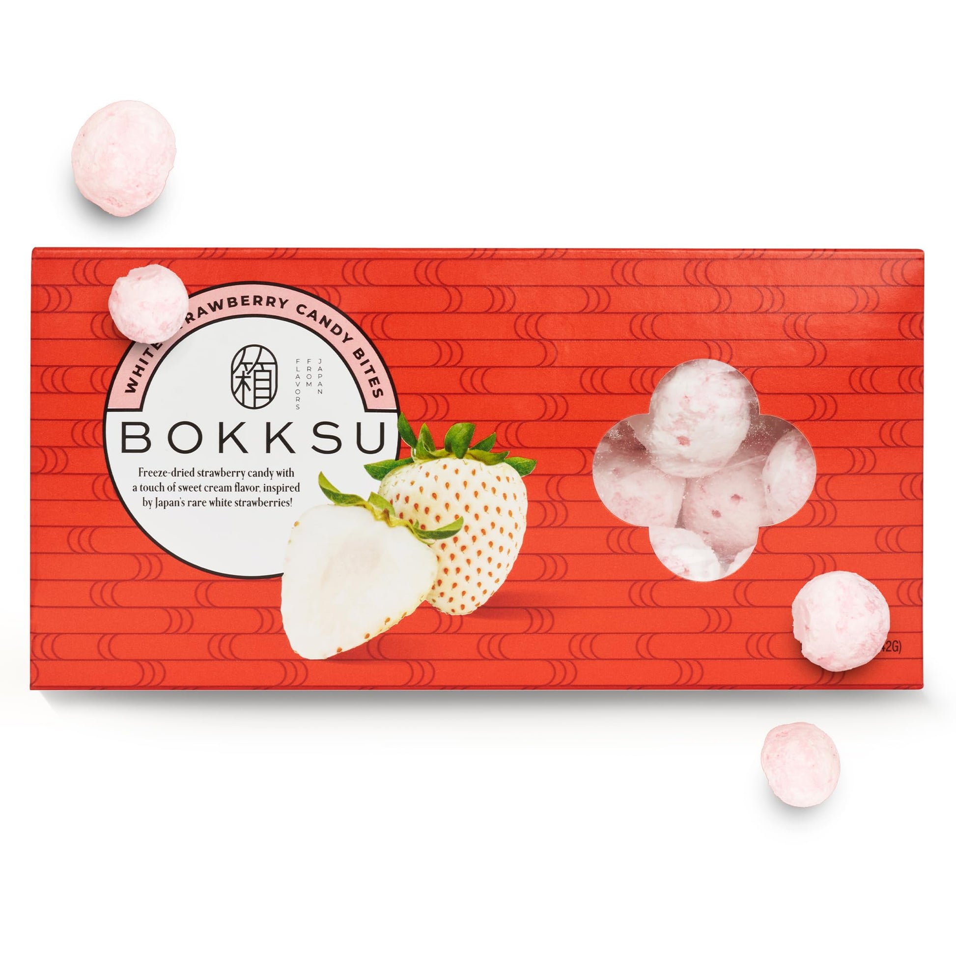 Bokksu White Strawberry Candy Bites - 1-Pack Freeze-Dried Strawberry Candies Infused With White Chocolate  Crunchy  Melt In Your Mouth  Bite-Sized  Japanese-Inspired Freeze-Dried Fruit Snacks