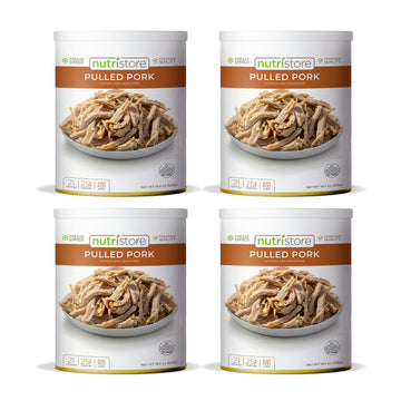 Nutristore Freeze Dried Pulled Pork | Pre-Cooked Bbq Meat For Backpacking, Camping, Meal Prep | Long Term Survival Emergency Foo