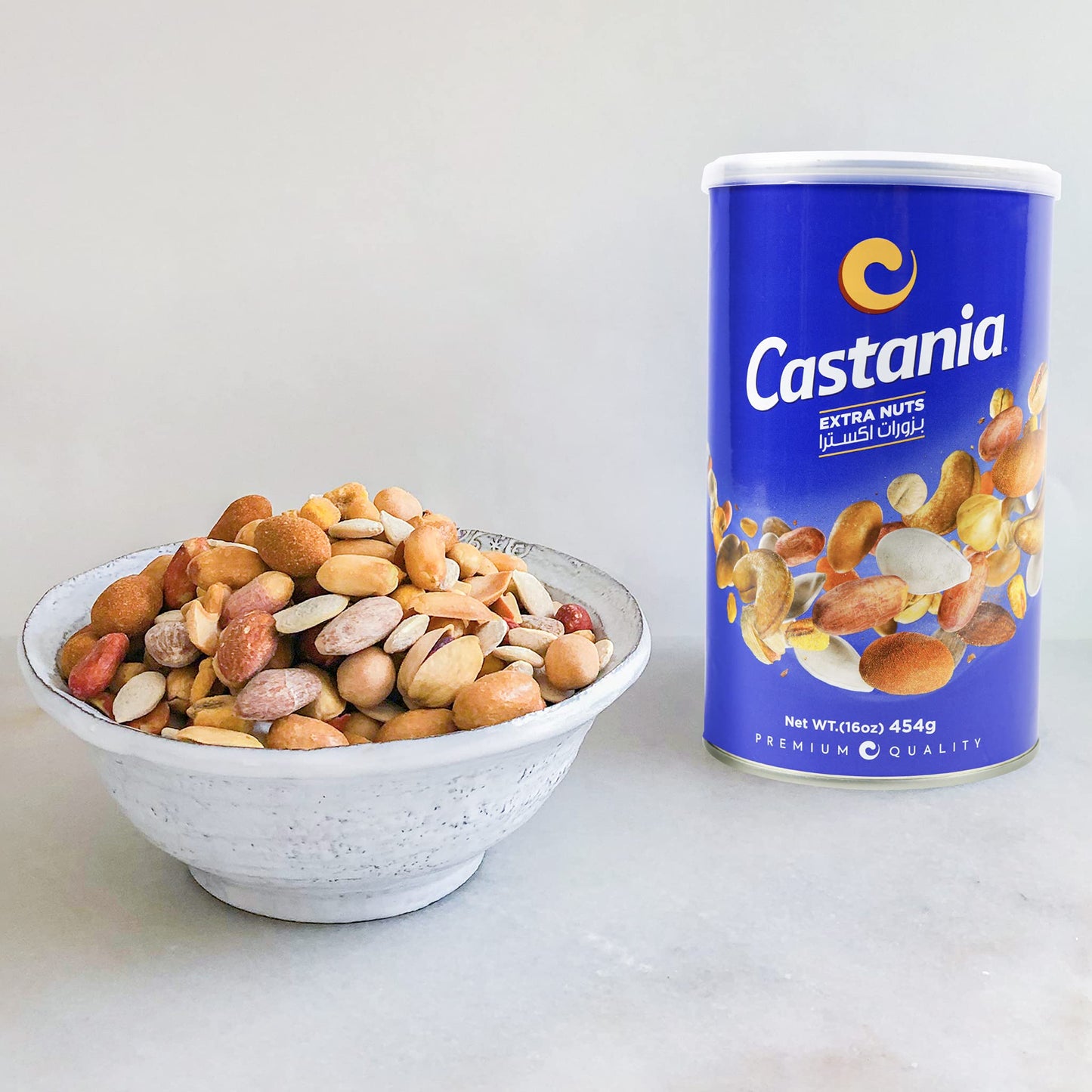 Castania Bbq Lebanese Mixed Nuts, Extra Mix With Pistachios, Almonds, Cashews, Hazelnuts, Peanuts, Pumpkin Seeds, Corn And Chick