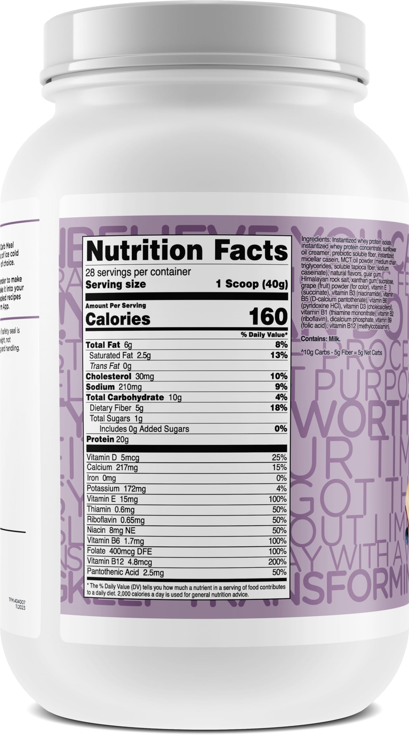 TransformHQ Meal Replacement Shake Powder - Blueberry Cheesecake, Gluten Free, Non-GMO, 40 Ounce (Pack of 1)