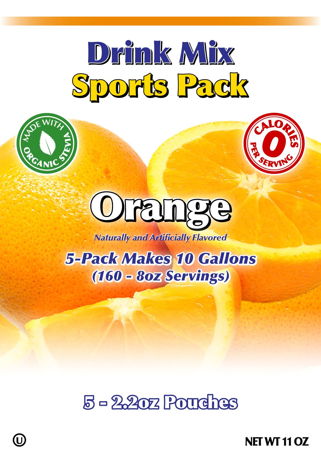 Gramzero Orange Sugar Free Drink Mix Sports Pack, Great For Nutrition Club Loaded Teas, Zero Calorie, Stevia Sweetened