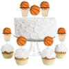 Big Dot of Happiness Nothin but Net - Basketball - Dessert Cupcake Toppers - Baby Shower or Birthday Party Clear Treat Picks - 