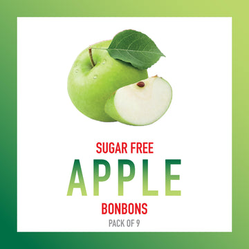 Swiss Imports Sugar Free Bonbons Hard Candy Drops, Apple, 1.4 Oz/40G Box, 9 Pack