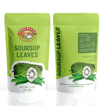Angel Brand Soursop Leaves - Dried Guanabana Leaves for Herbal Tea, Ideal for Brewing Refreshing and Beneficial Drinks, Natural 