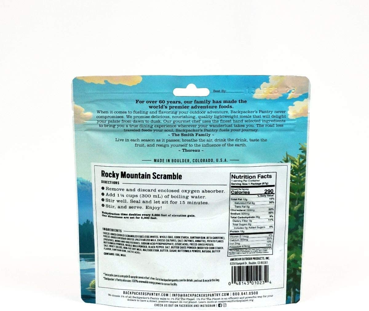 Backpacker'S Pantry 101023 Rocky Mountain Scrambler