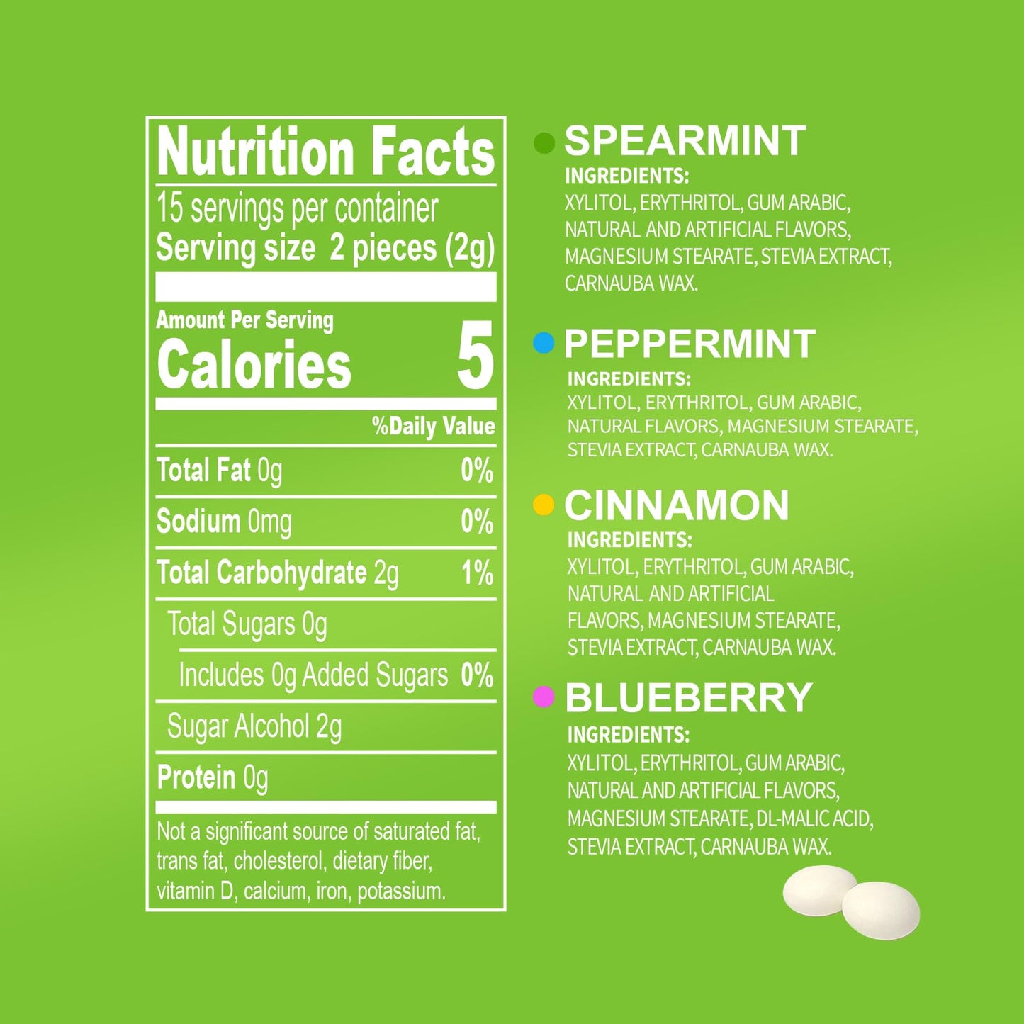 Dc24 Daily Care Xylitol Mints,No Aspartame Sugar Free Mints,Low-Calorie With Erythritol, Breath Mints Dry Mouth Diabetic Friendl