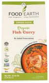 Food Earth Indian Simmer Sauce - Fish Curry - Organic, Vegan, Gluten-Free, GMO-Free - Microwavable Cooking Sauce - 12 Pouches (5