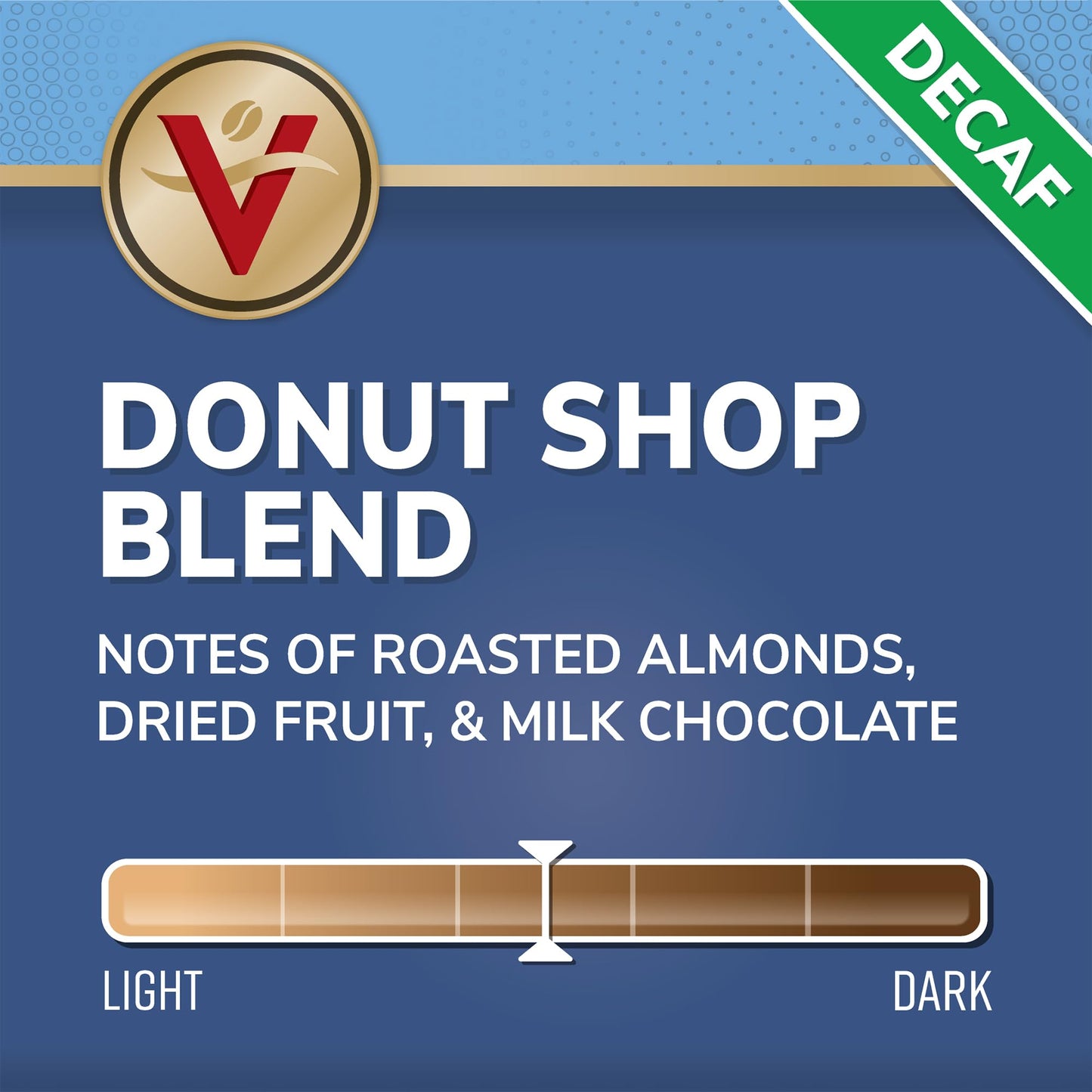 Victor Allens Coffee Decaf Donut Shop Medium Roast Single Serve Pods, 12 Count, Brown