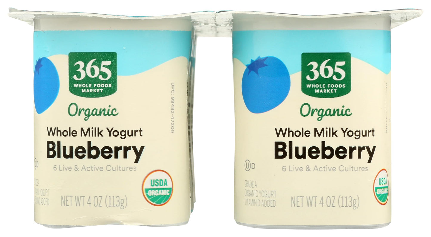 365 Everyday Value OG Blueberry Whole Milk Yogurt, 24 oz