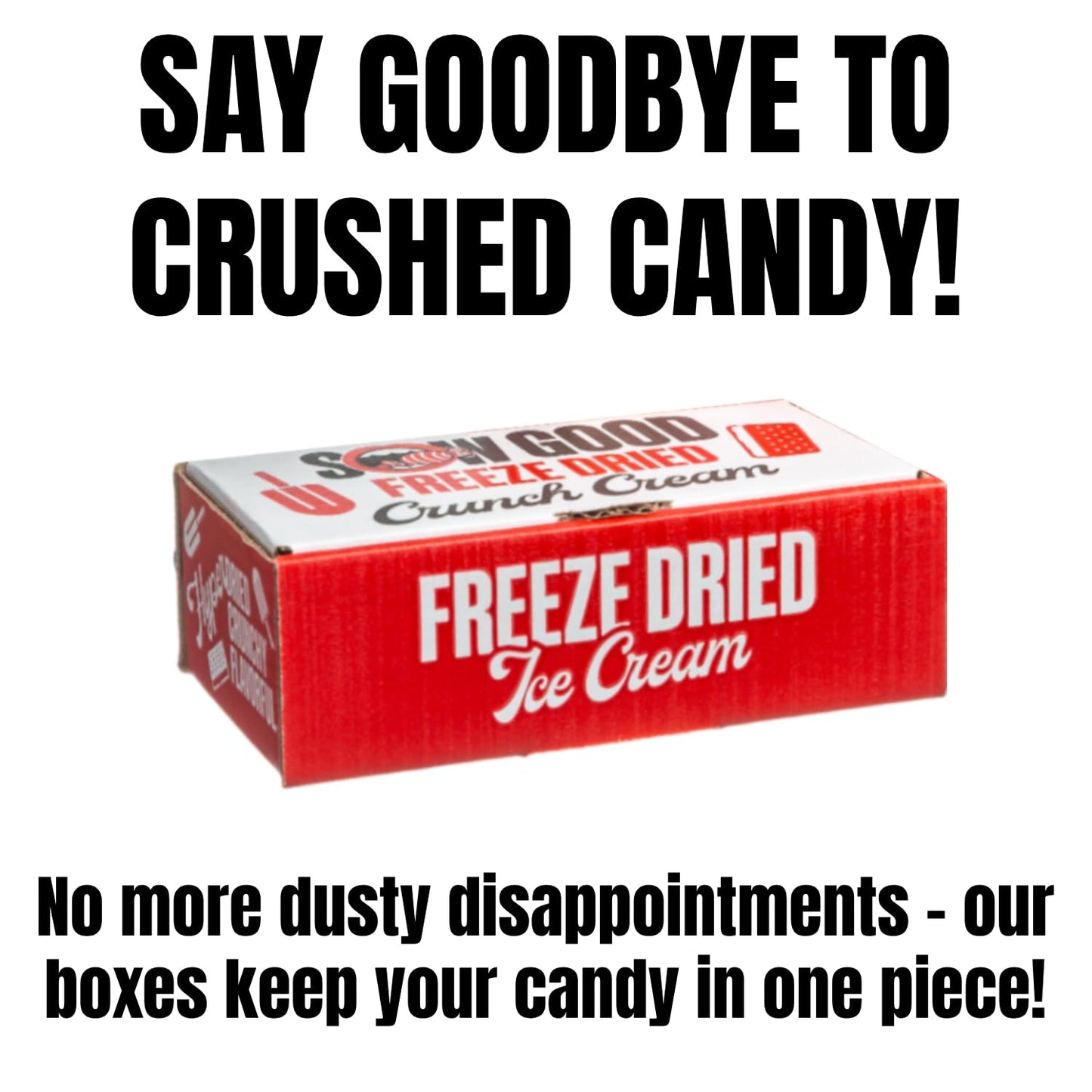 Sow Good Freeze Dried Ice Cream Candy - Jumbo Neapolitan Crunch Cream 2 Pack. Perfect for Snacking & Parties & Astronauts