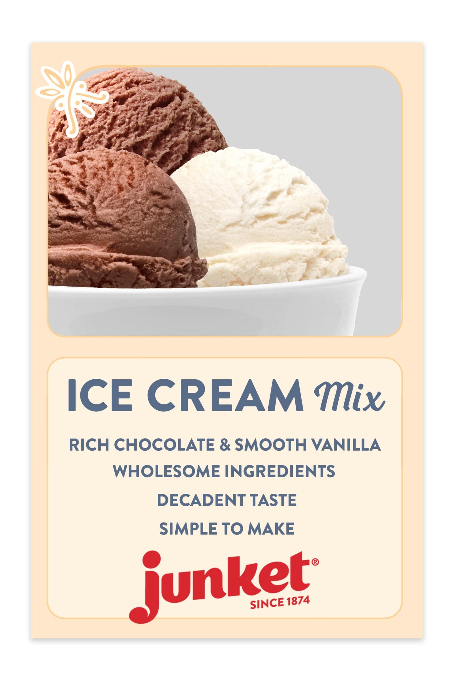 Junket Very Vanilla Ice Cream Mix, 4 Ounce Pack, Easy to Use Dessert Mix