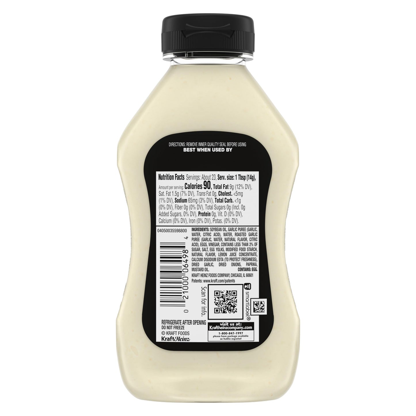 Kraft Mayo Garlic Aioli (12 oz Bottle) (Packaging may vary) (Pack of 2)