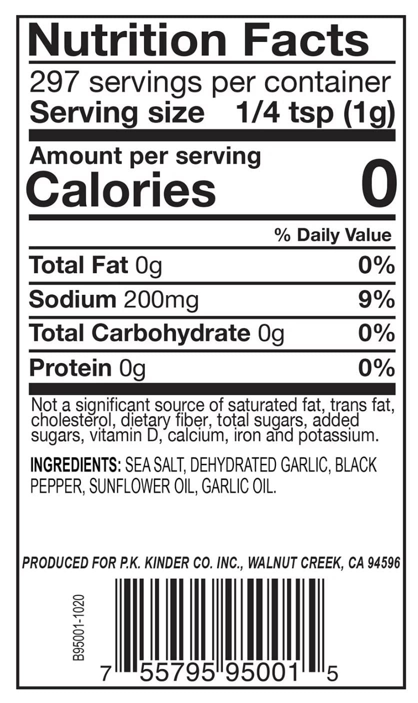 KINDER'S The Blend Seasoning Salt, Pepper & Garlic - 10.5 oz Gourmet Spice Mix for Flavorful Cooking
