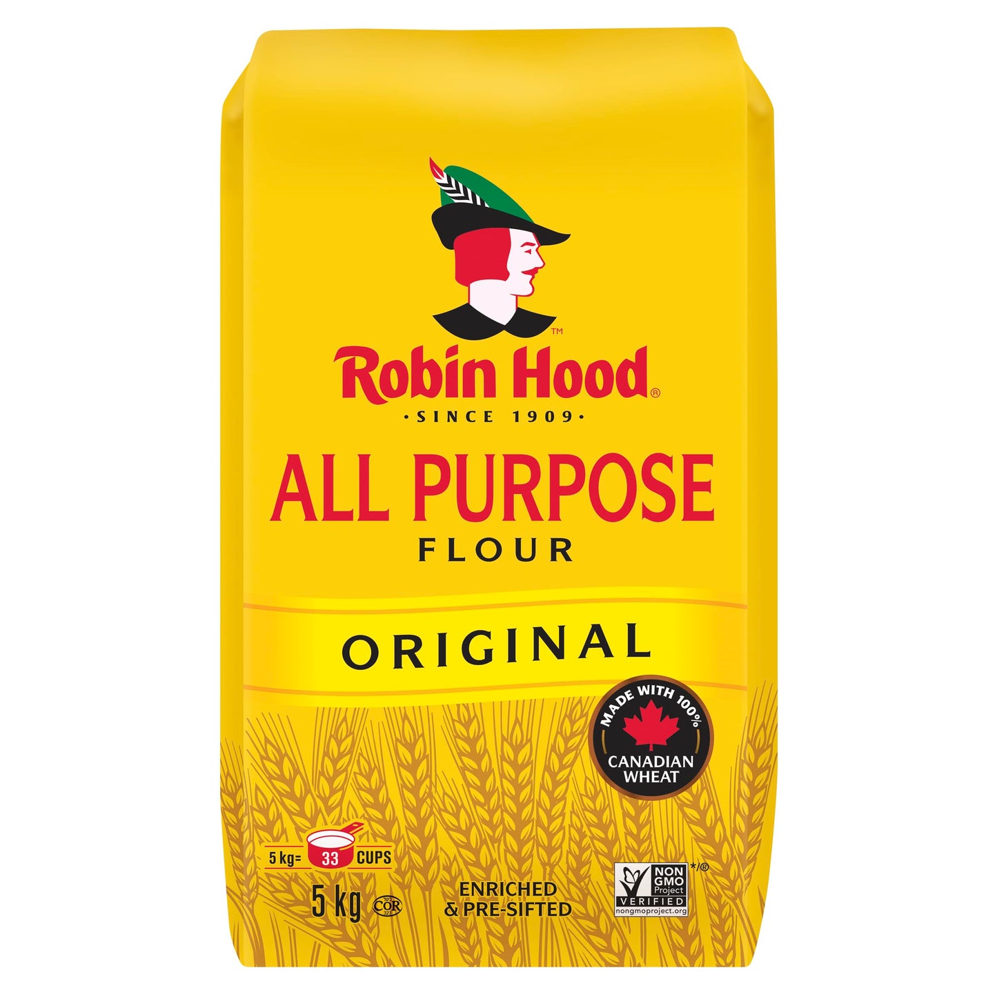 Robin Hood All Purpose Original Flour, 5kg (176.35 oz), Imported from Canada