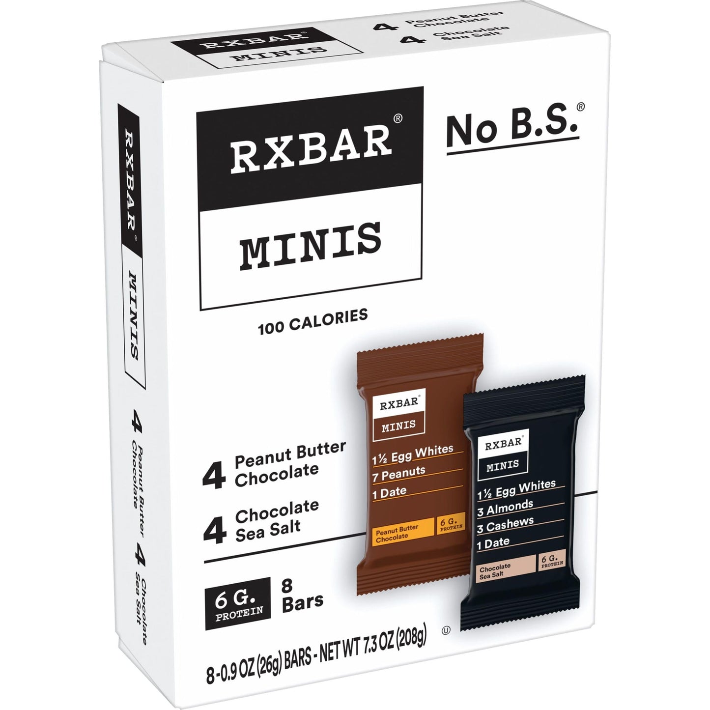 Rxbar Minis Protein Bars, 6G Protein, Gluten Free Snacks, Variety Pack (4 Boxes, 32 Bars)