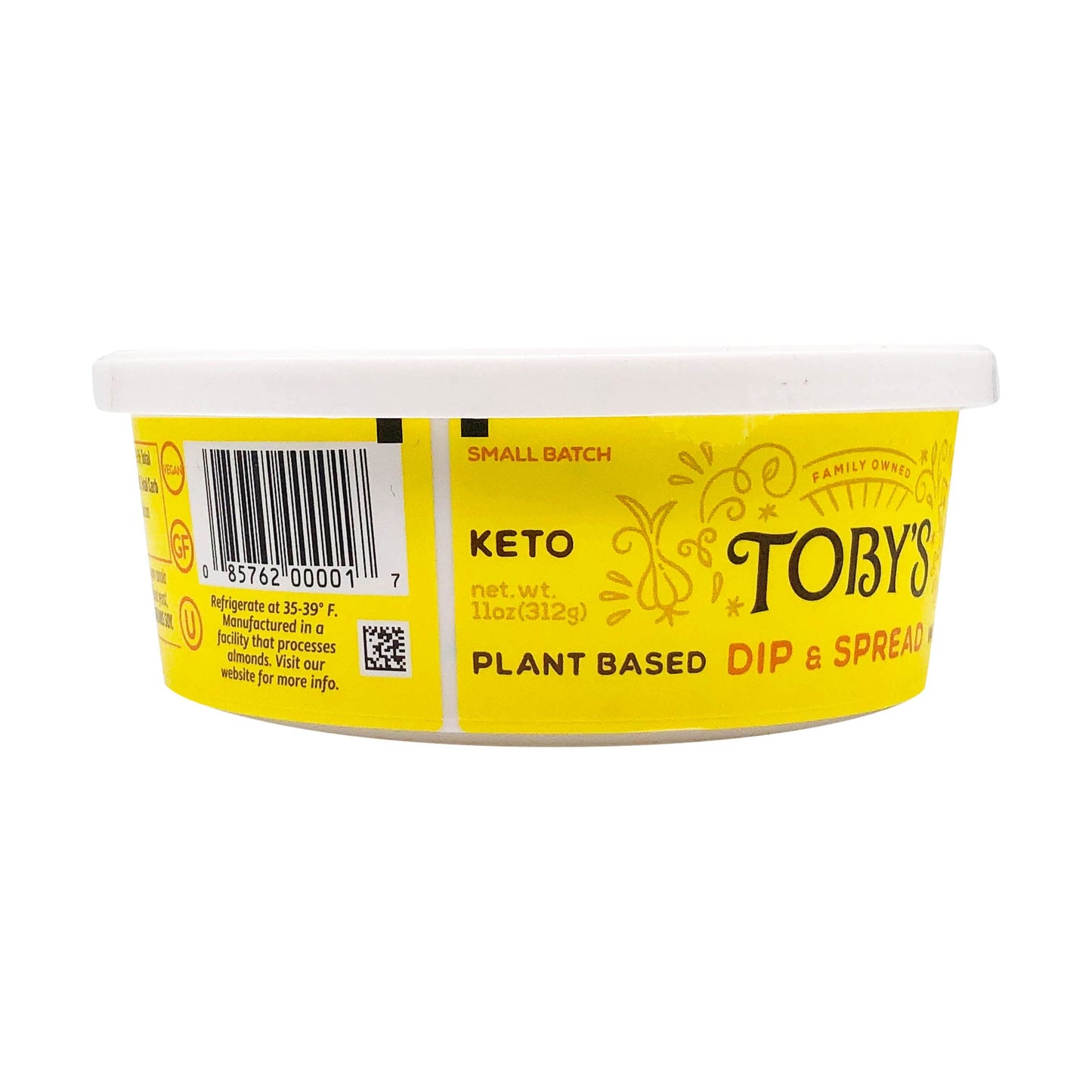 Tobys Original Plant Based Dip And Spread, 11 Oz