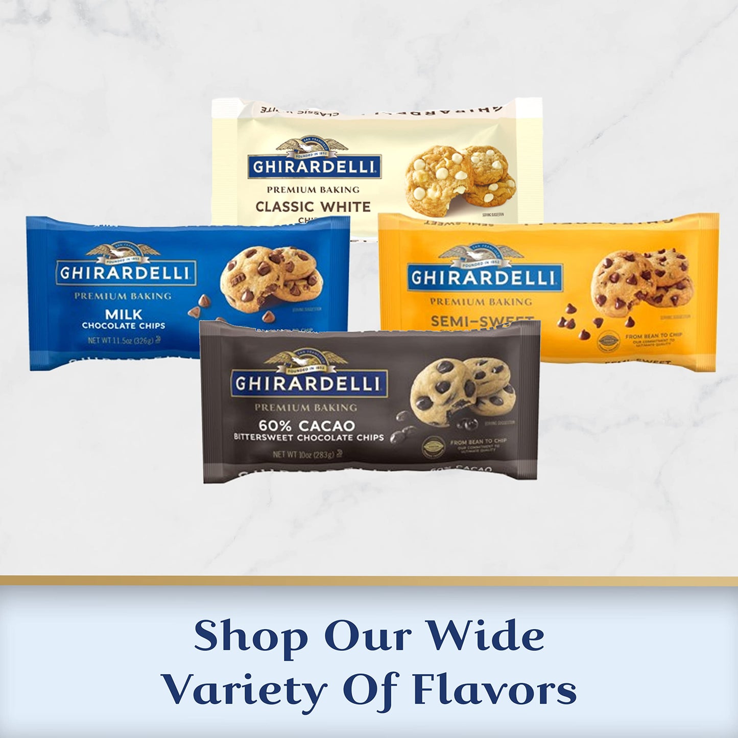 GHIRARDELLI 60% Cacao Bittersweet Chocolate Premium Baking Chips, Chocolate Chips for Valentines Day Cookies, 20 Oz Bag