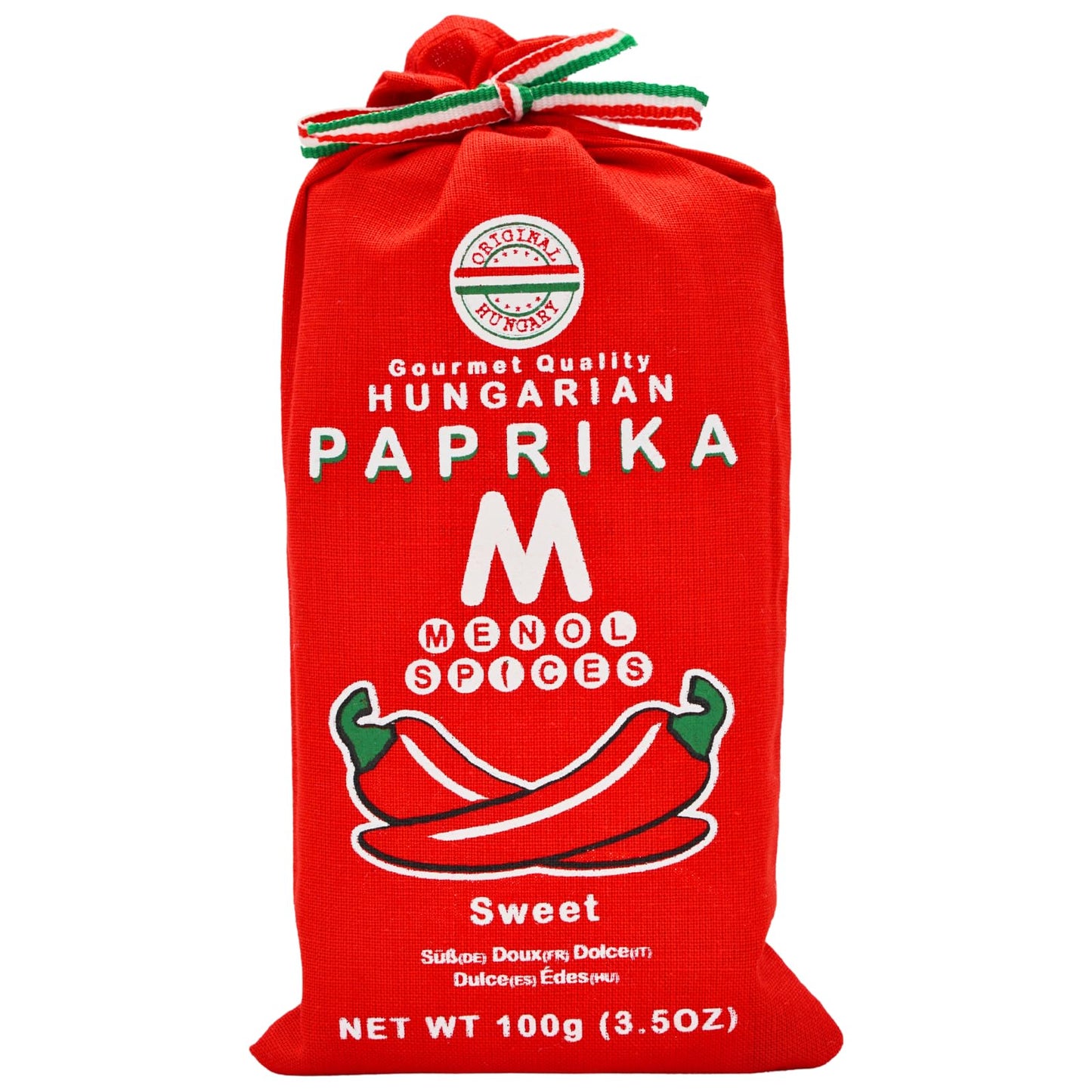 Menol Spices Authentic Hungarian Sweet Paprika Powder, Gourmet Quality, 3.5oz / 100g