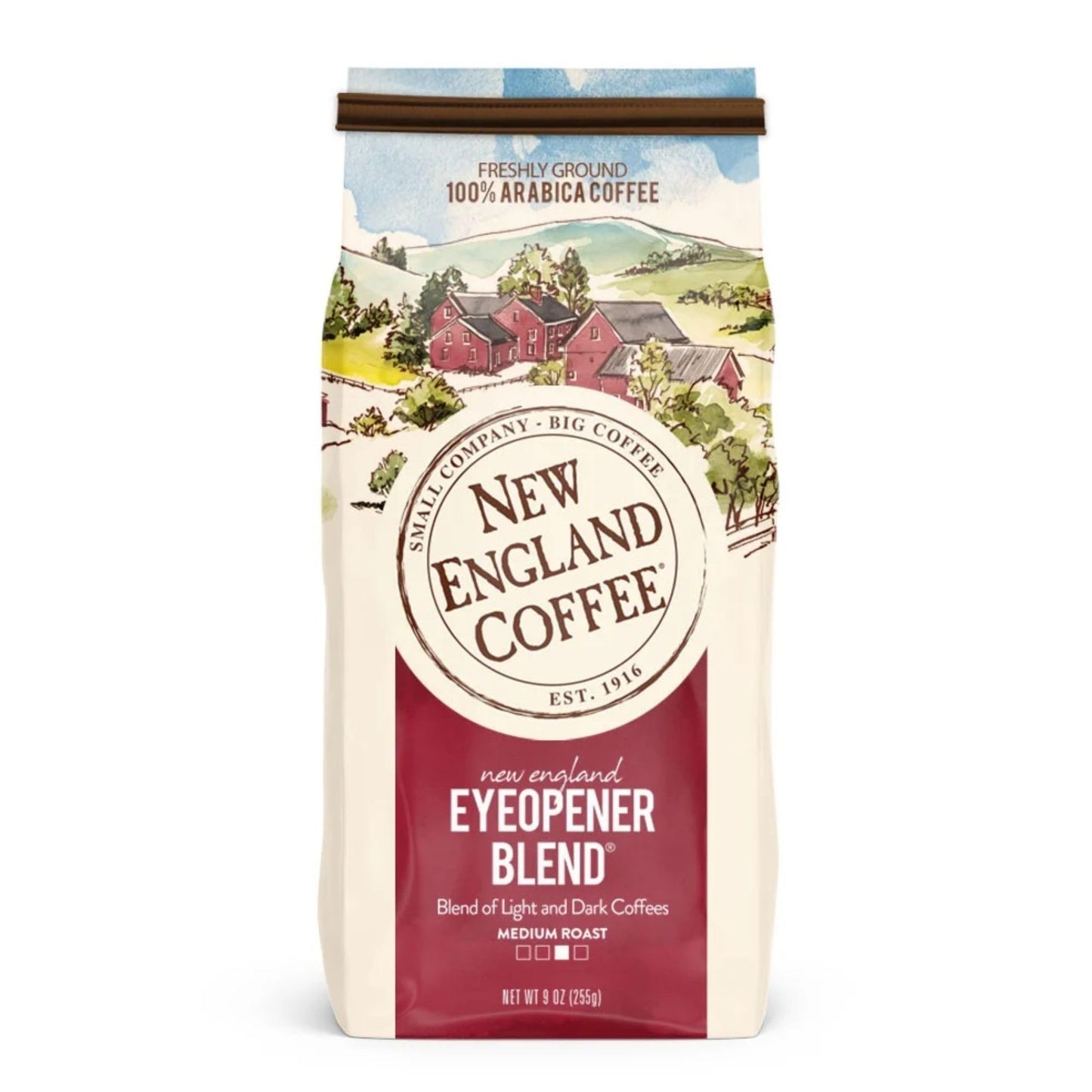 New England Coffee Eyeopener Blend Dark Roast Ground Coffee  9Oz Bag (Pack Of 1)