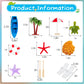12 Pieces Hawaiian Beach Cake Decoration Summer Beach Chair And Umbrella Cake Toppers Green Palm Tree Cake Toppers For Hawaiian