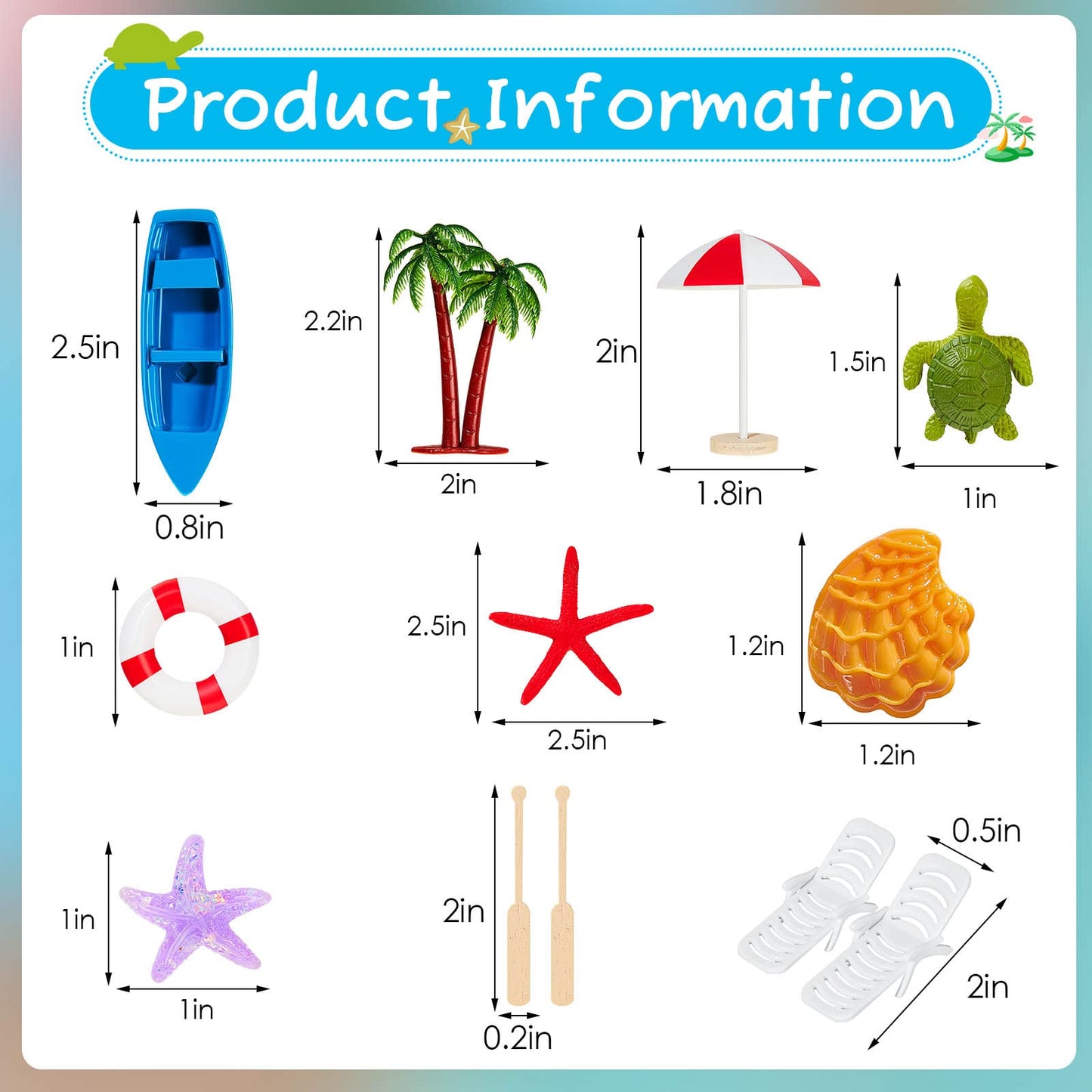 12 Pieces Hawaiian Beach Cake Decoration Summer Beach Chair And Umbrella Cake Toppers Green Palm Tree Cake Toppers For Hawaiian