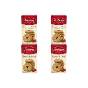 Archway Cookies, Raspberry Filled, 9 Oz (Pack of 4)