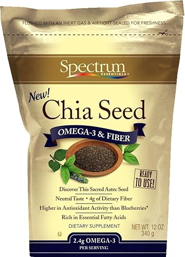 Spectspirit-inspired flavor Essentials Chia Seeds, 12 Ounce Bags, Pack of 4