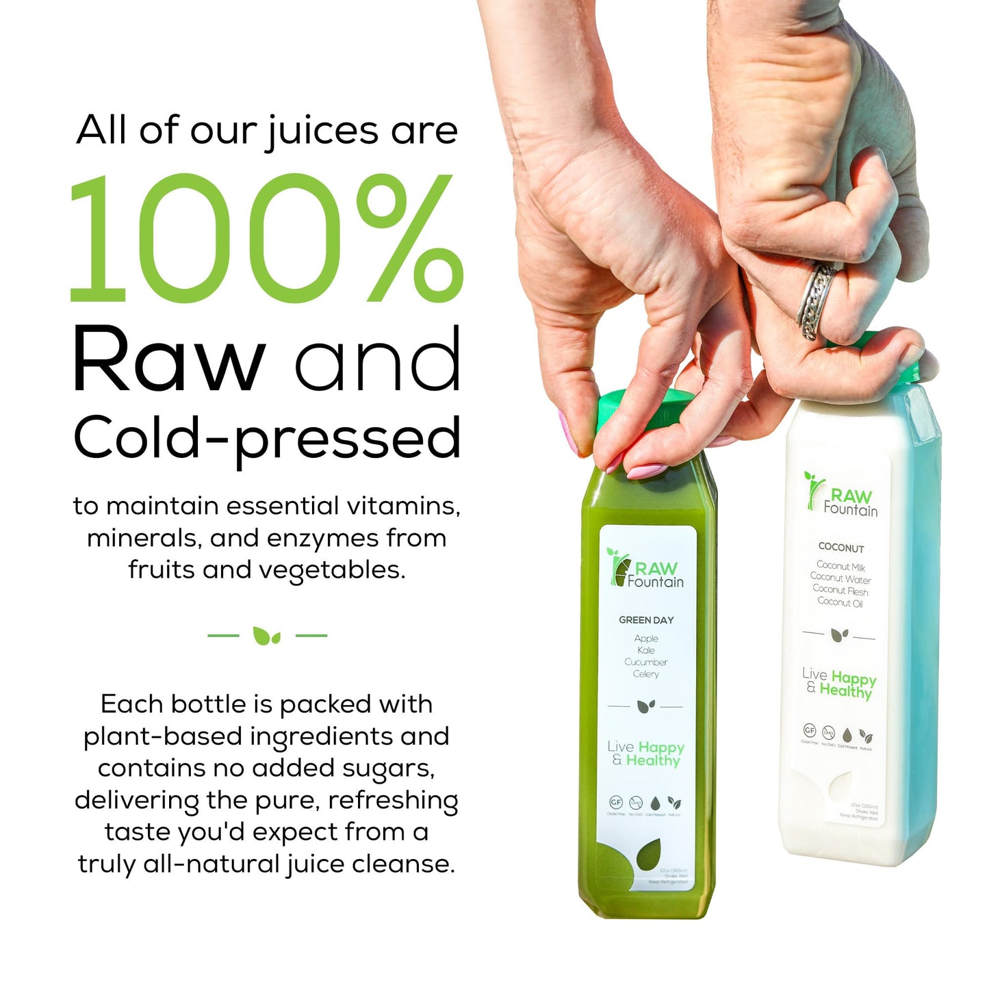 7 Day Juice Cleanse by Raw Fountain  All Natural Raw Detox Cleanse  Juicing for Body Rest  Cold Pressed Juice Fast  Great Way to Jumpstart a Healthier Diet  42 Bottles 12oz  7 Ginger Shots