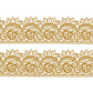 Large Pre-Made Ready To Use Edible Cake Lace Rose Scallop Golden 14-Inch 5-Piece Set