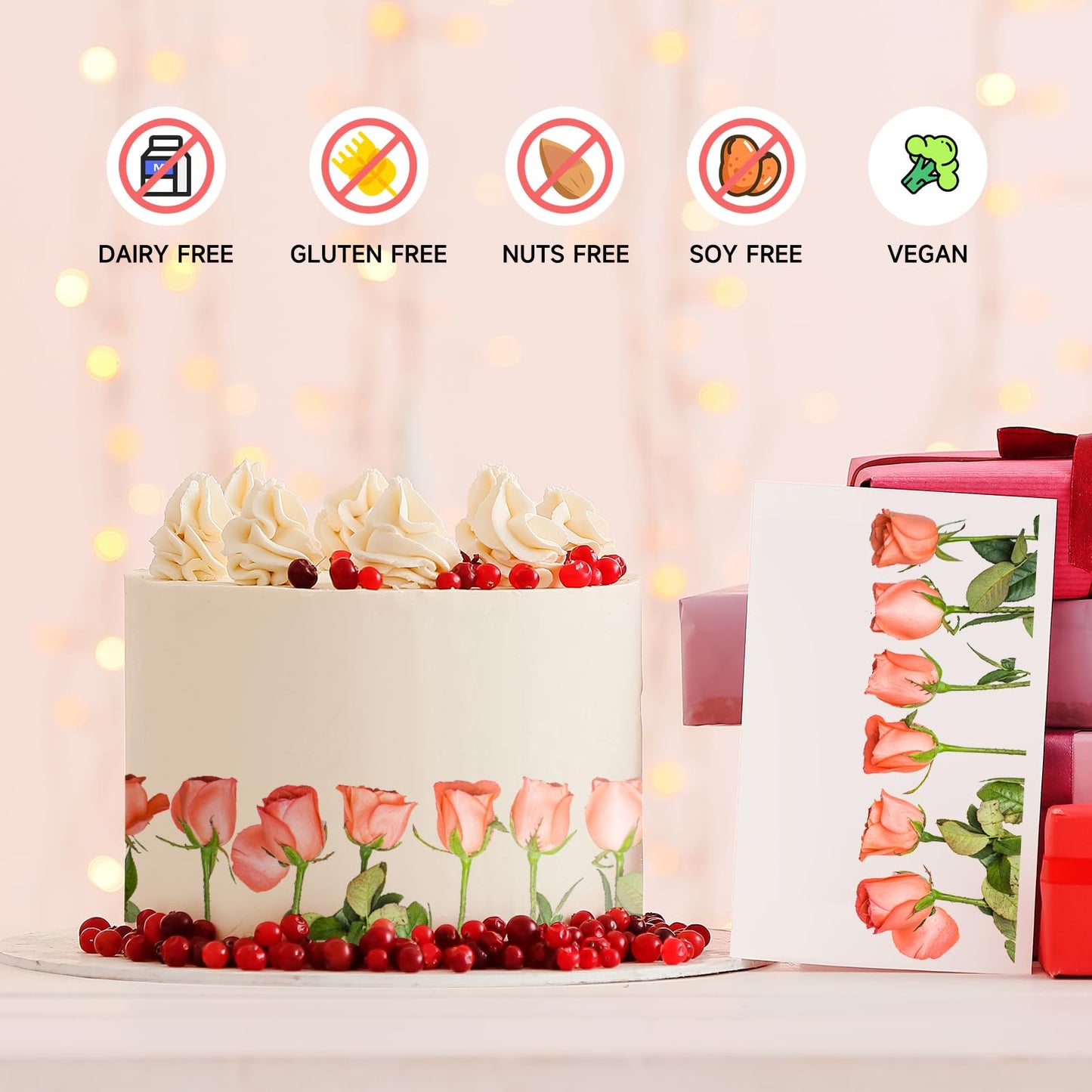 Edible Paper 25Pcs, A4 Size 11.7'' X 8.3'' Icing Sheets For Cakes Printable, Frosting Sheets, Edible Image Paper For Cake Topper