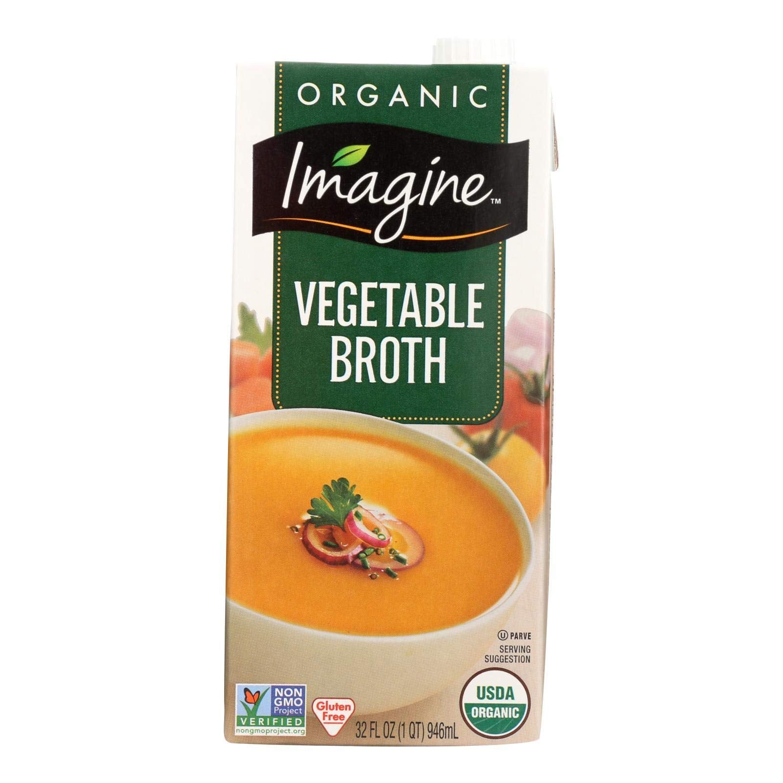 Imagine Organic Vegetable Broth, 32 Ounce Cartons (Pack of 12)