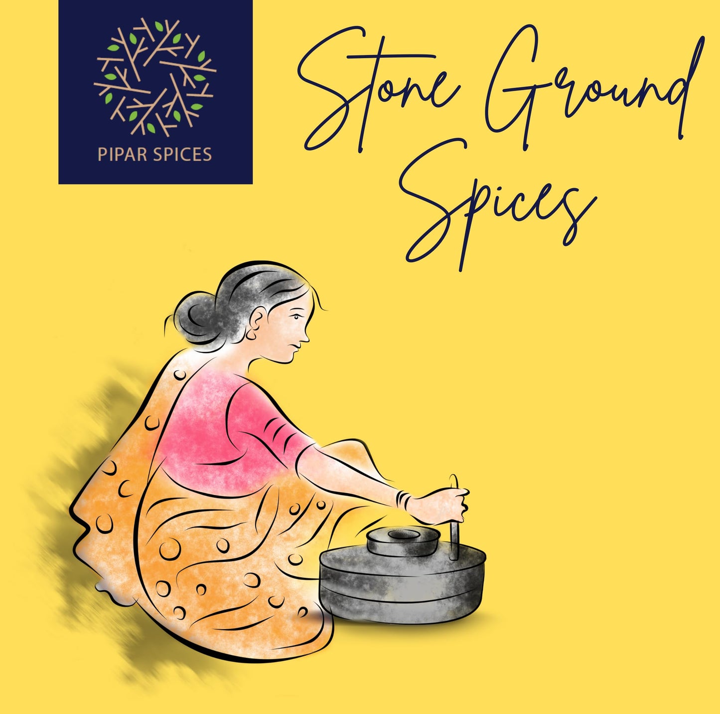Pipar Spices Pav Bhaji Masala - 100G (3.53 Oz) Pack | Hand Grounded For Rich Aroma And Flavor.