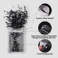 HUEBEATY 6-in-1 Black Edible Cake Pearls Sprinkles for Cake Cookies Decorating and Baking | 180g/6.36oz | Black Sanding Sugar fo