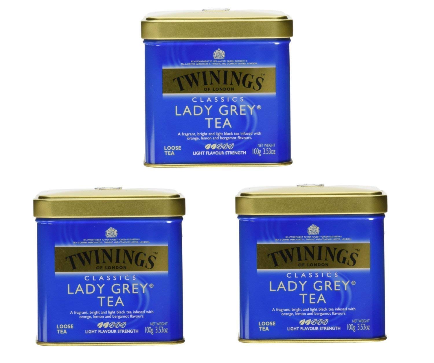 Twinings Lady Grey Loose Leaf Tea Tin, 3.53 Ounce (Pack Of 3)