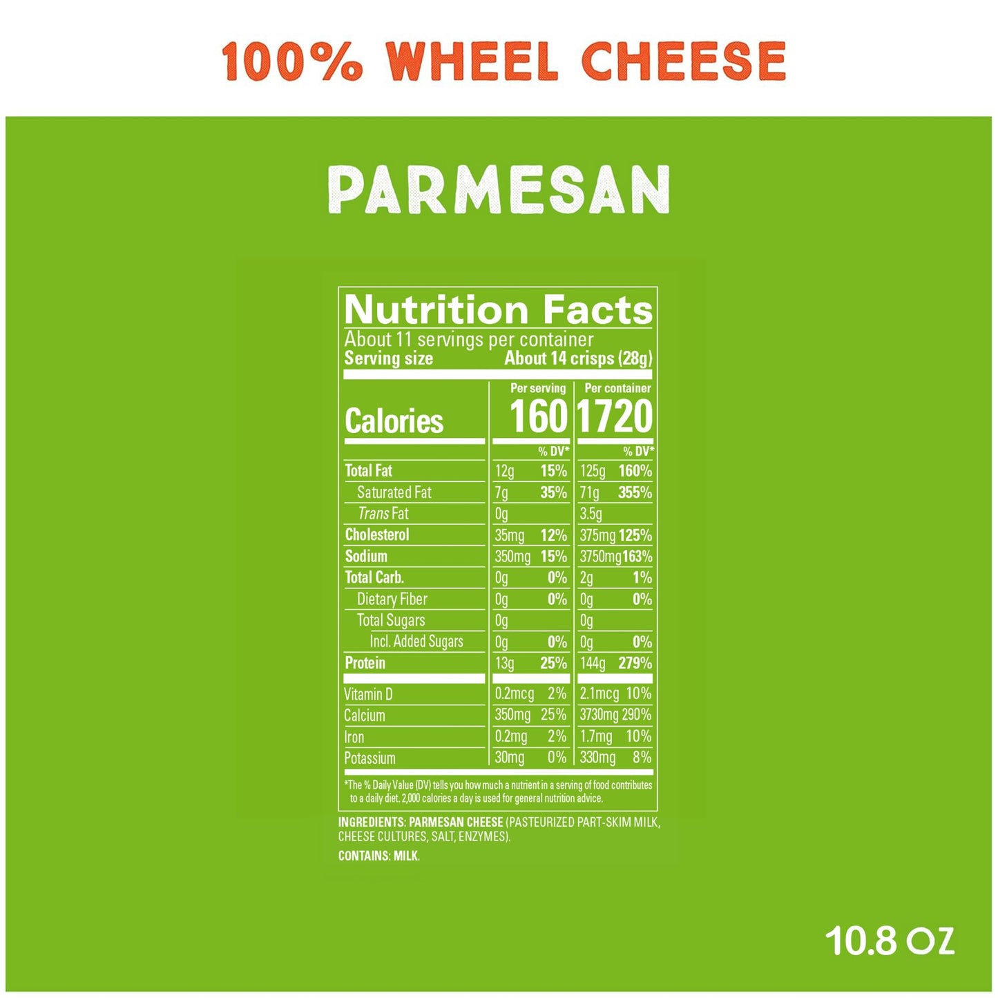 Whisps Cheese Crisps Parmesan Cheese | Protein Chips | Gluten Free, Low Carb | 2.12 Oz, 3 Pack