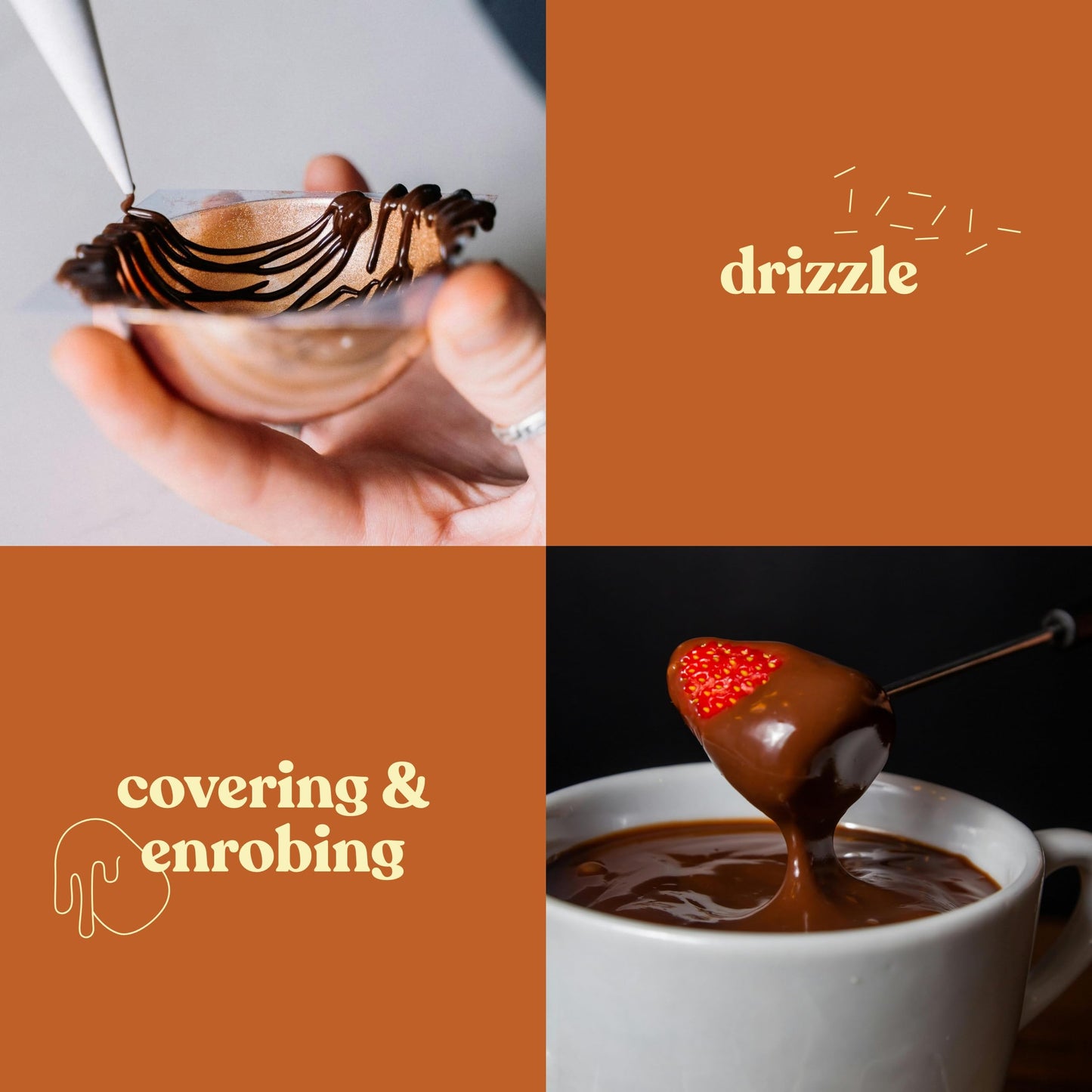 Cambie Melting Chocolate Candy Melts - 2 Pounds of Milk Chocolate Melts Used for Dipping  Baking & Toppings - enhanced Quality Chocolate Wafers for Homemade Desserts